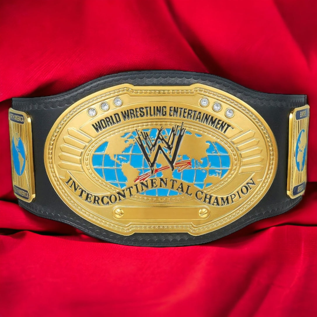 WWE Oval Intercontinental Championship Hand Crafted Real Leather Strap