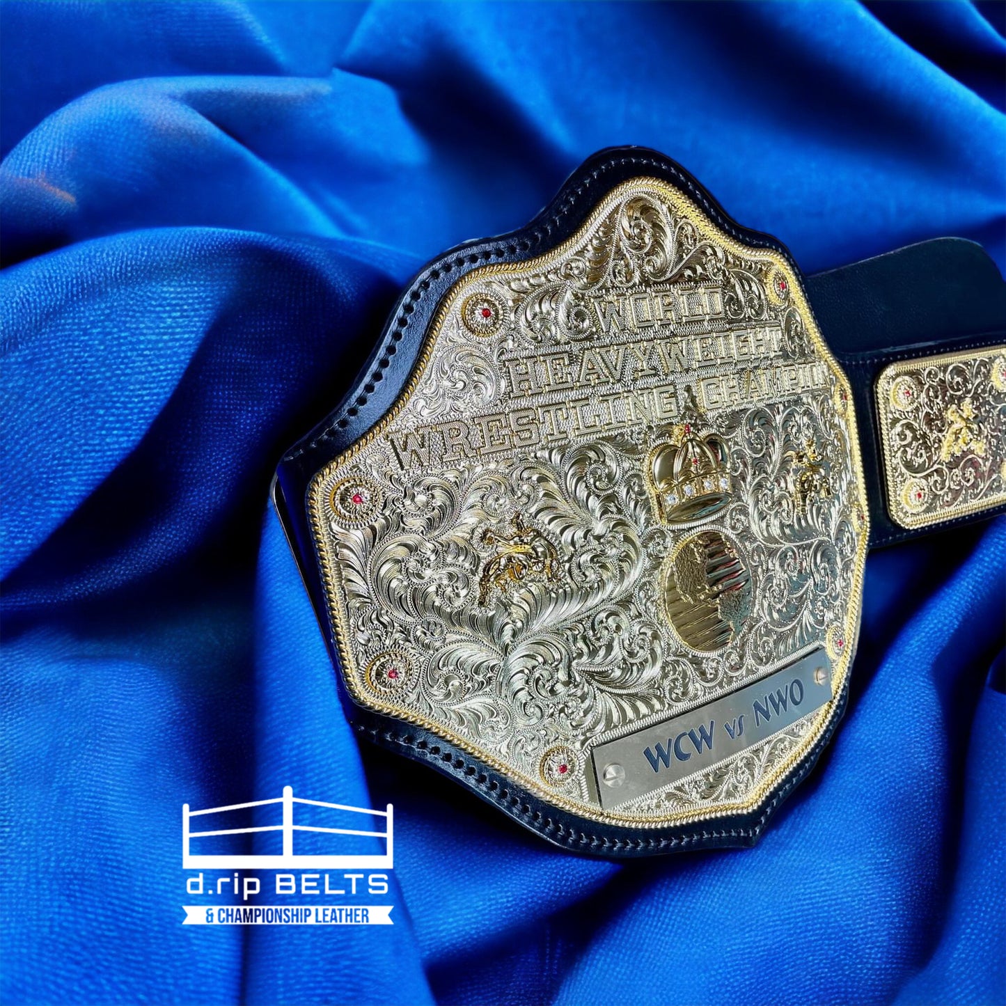 WCW Crumrine Big Gold Replica Championship Hand Crafted Real Leather Strap