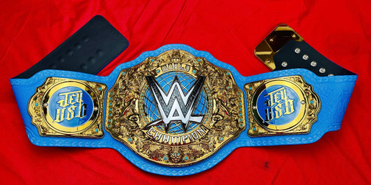 YEET Custom Championship Belt – Baby Blue Leather