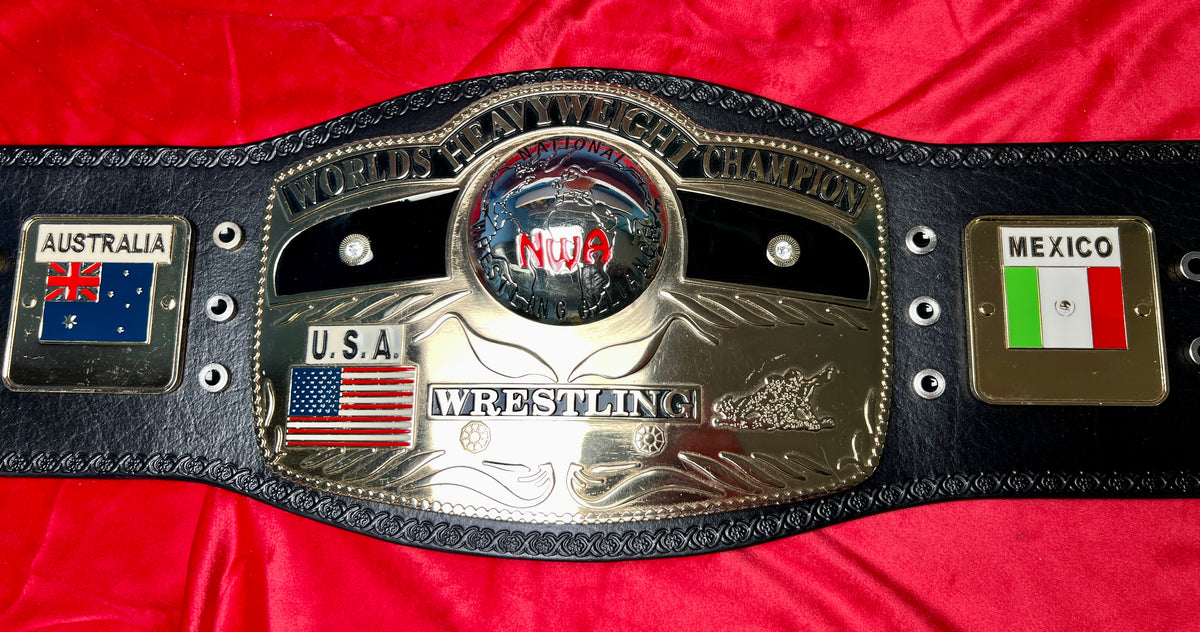 Fandu NWA Domed Globe Replica Championship Hand Crafted Real Leather Strap