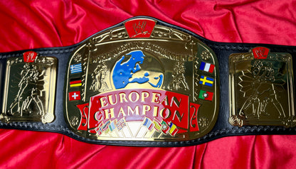 WWE European Replica Championship Hand Crafted Real Leather Strap