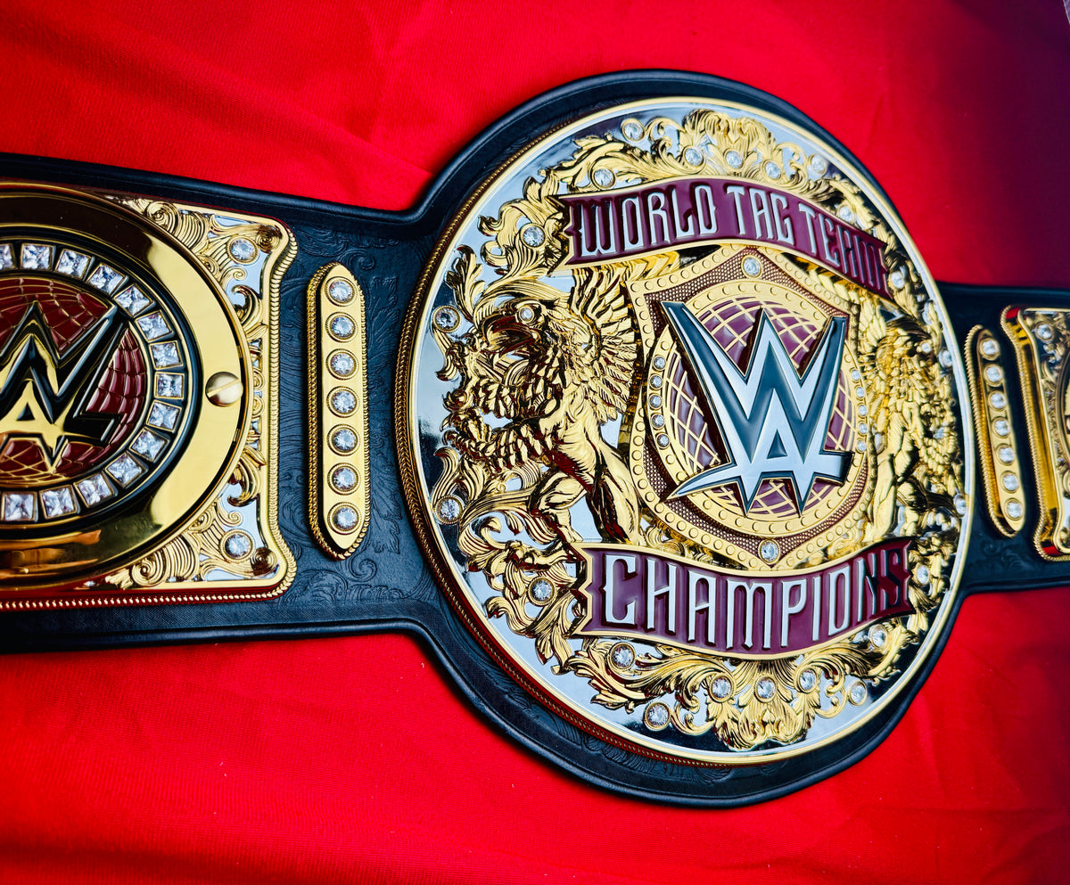 WWE Raw Tag Team Replica Championship Hand Crafted Real Leather Strap