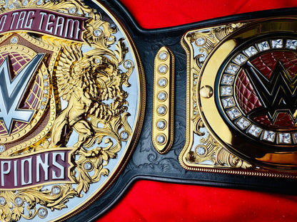 WWE Raw Tag Team Replica Championship Hand Crafted Real Leather Strap