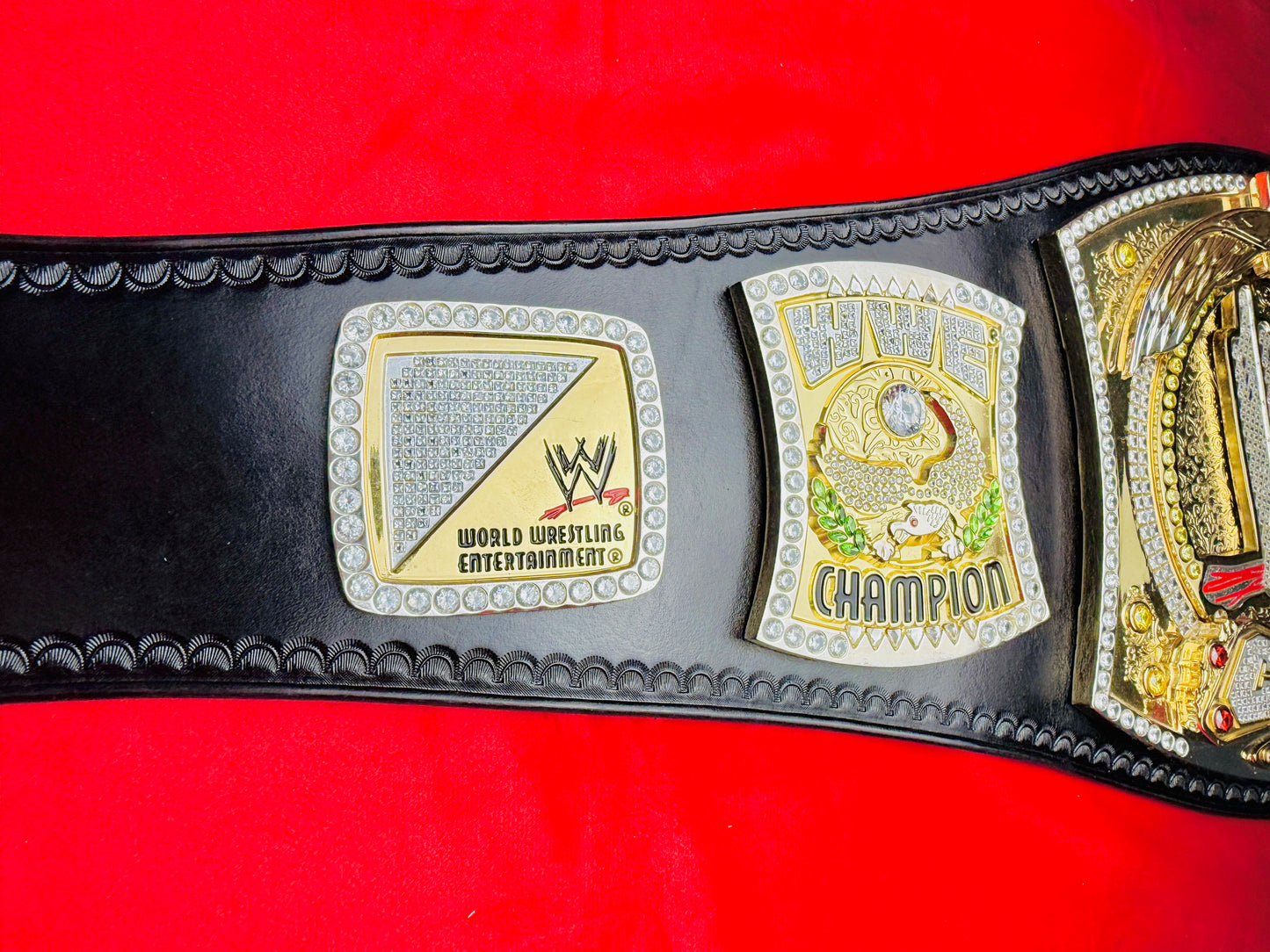 WWE Spinner Championship Hand Crafted Real Leather Strap