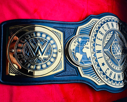 WWE Intercontinental V1/V2 Replica Championship Hand Crafted Real Leather Strap