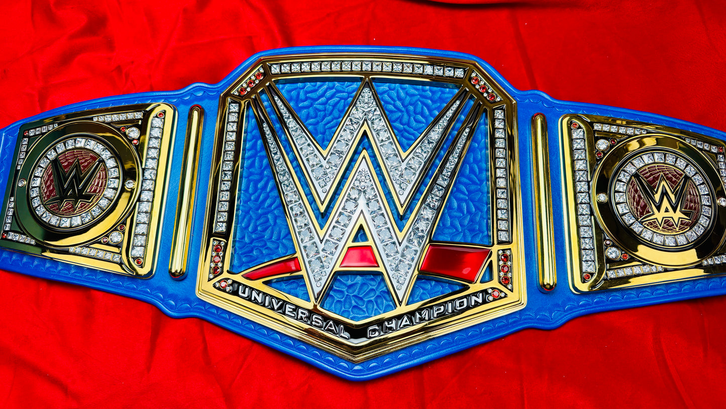 WWE Universal Replica Championship (BLUE) Hand Crafted Real Leather Strap