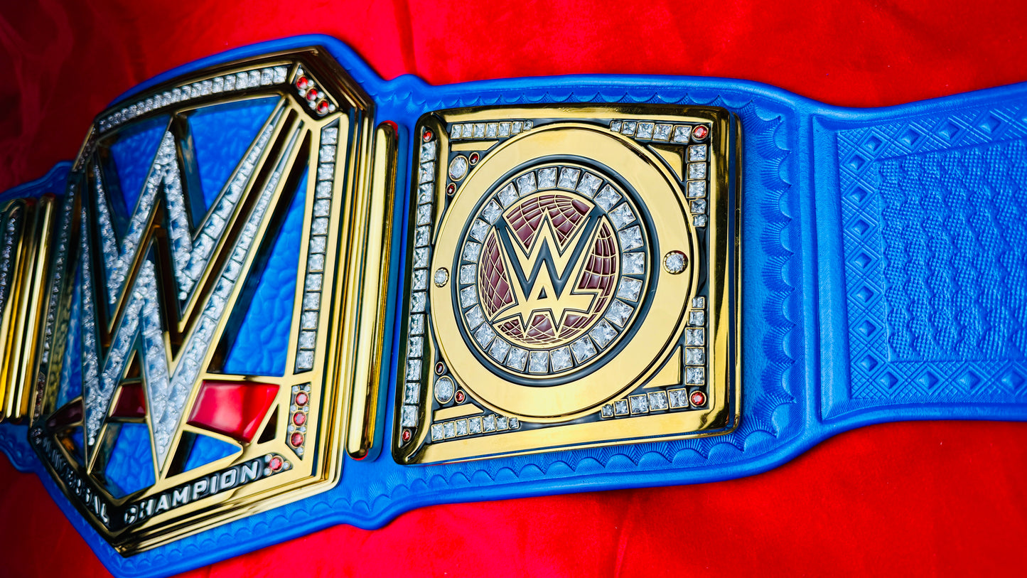 WWE Universal Replica Championship (BLUE) Hand Crafted Real Leather Strap
