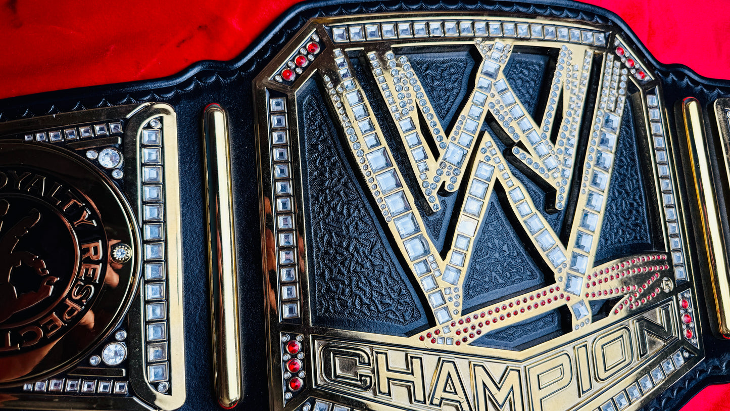 WWE Scratch Logo Replica World Championship Hand Crafted Leather Strap