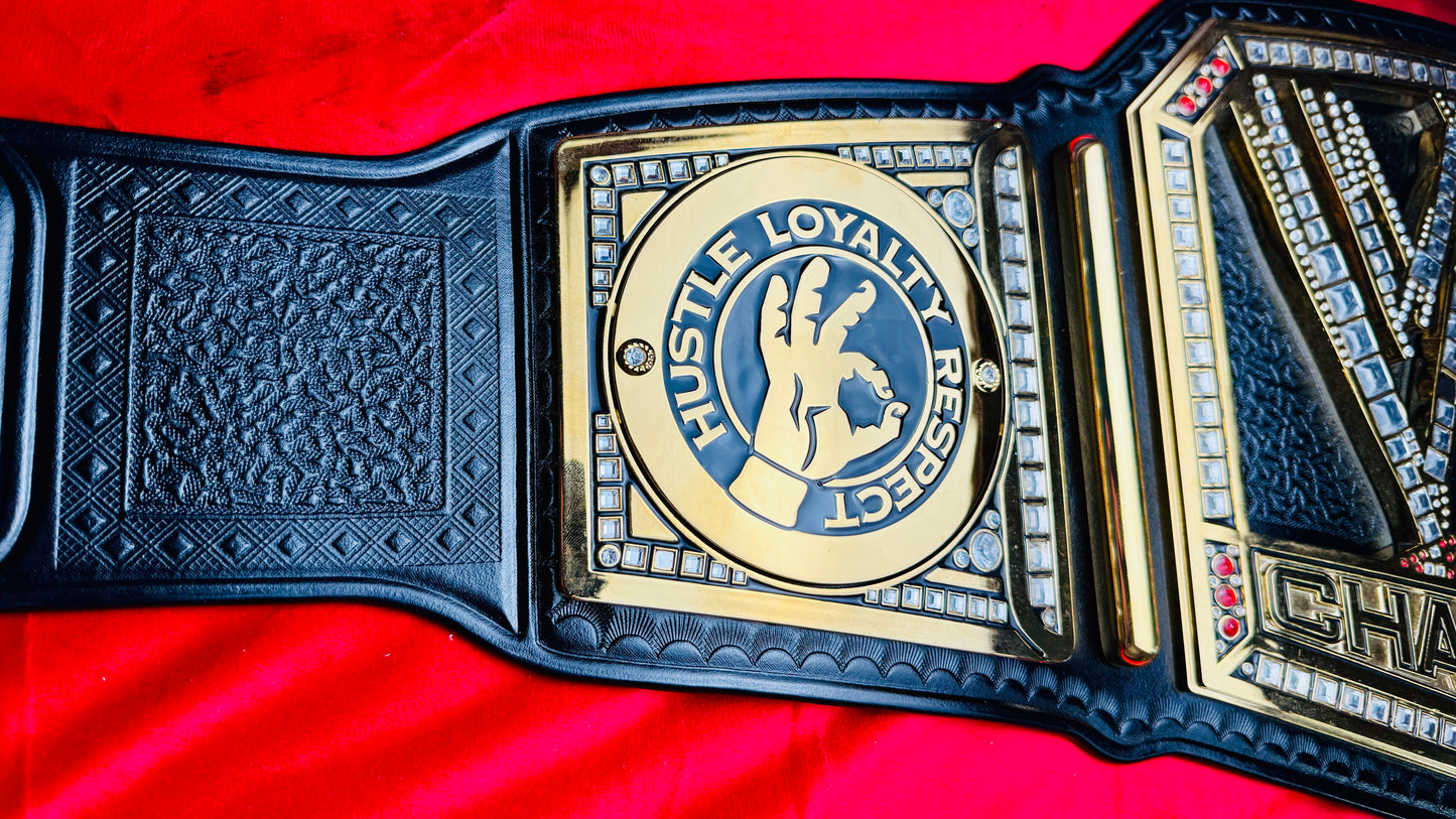 WWE Scratch Logo Replica World Championship Hand Crafted Leather Strap