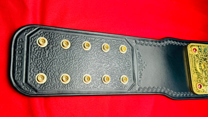 WWE Big Gold Replica Championship Hand Crafted Real Leather Strap