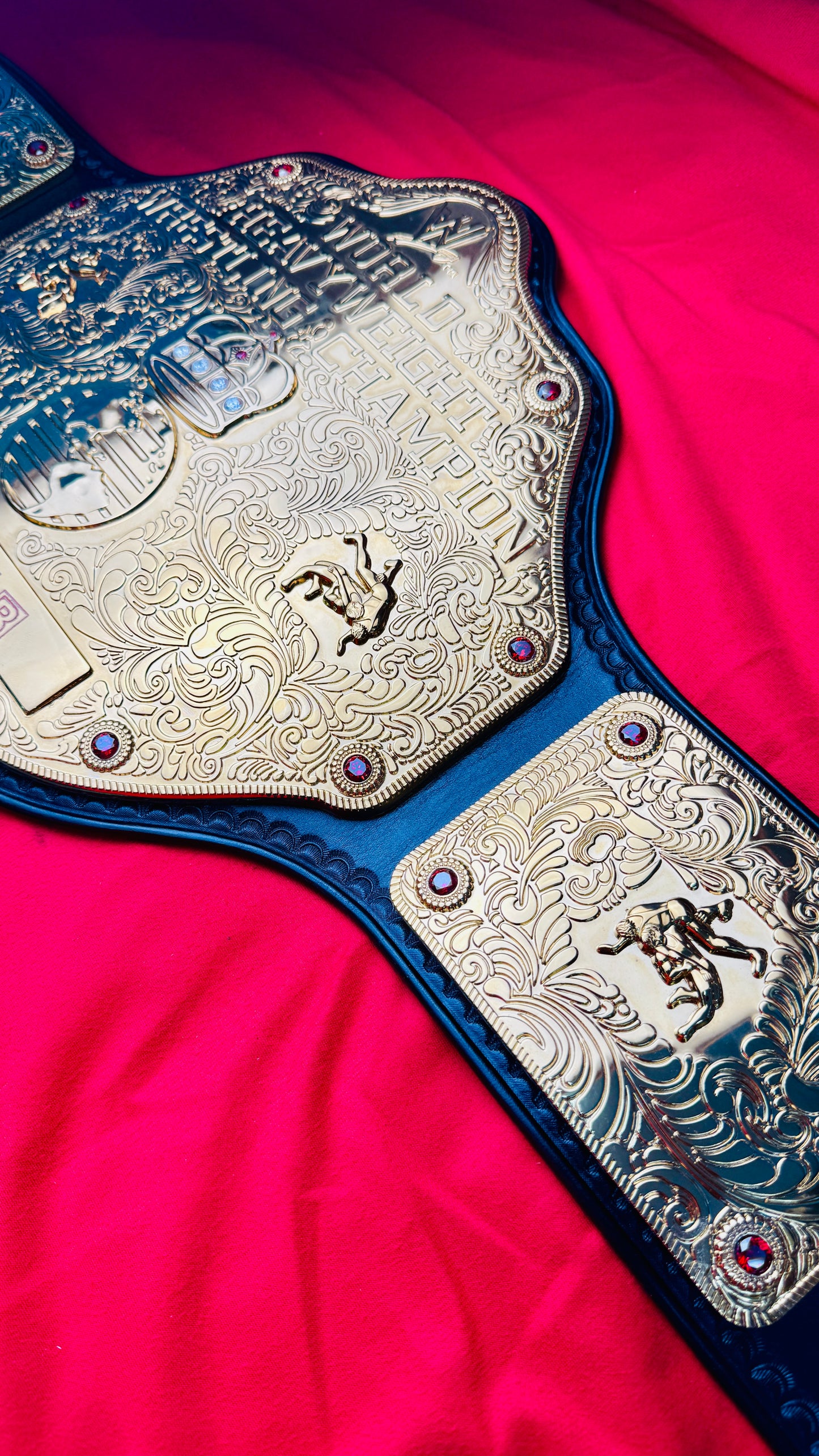 WWE Big Gold Replica Championship Hand Crafted Real Leather Strap