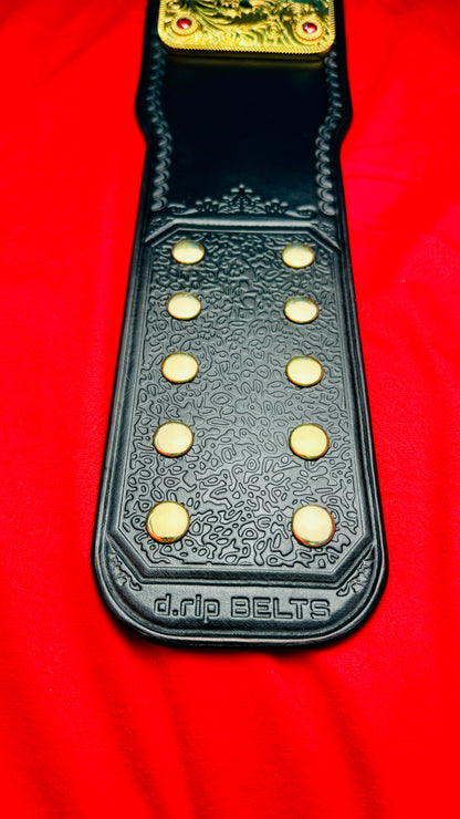 WWE Big Gold Replica Championship Hand Crafted Real Leather Strap