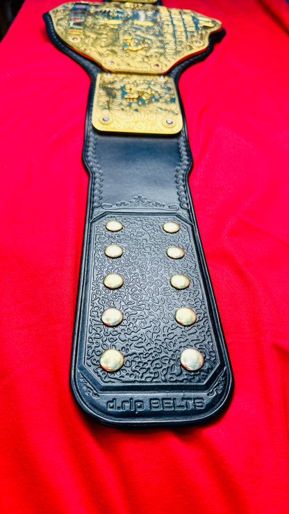 WWE Big Gold Replica Championship Hand Crafted Real Leather Strap