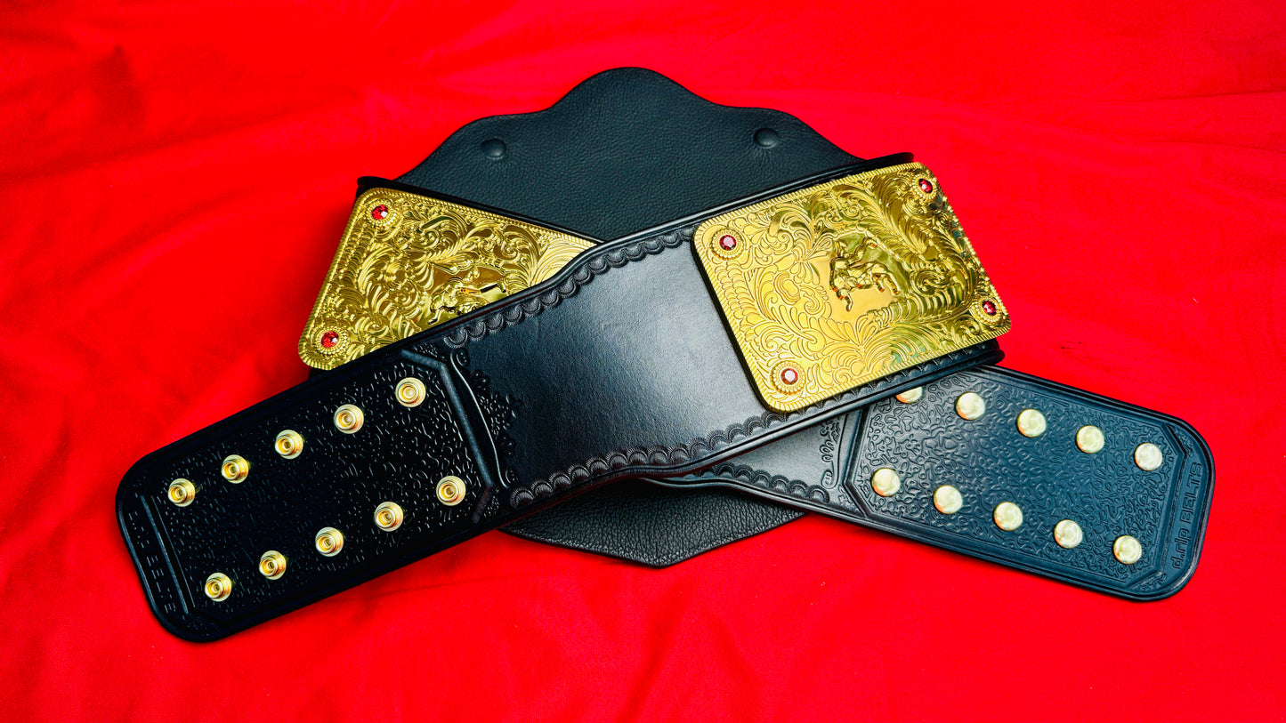WWE Big Gold Replica Championship Hand Crafted Real Leather Strap
