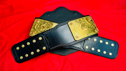 WWE Big Gold Replica Championship Hand Crafted Real Leather Strap