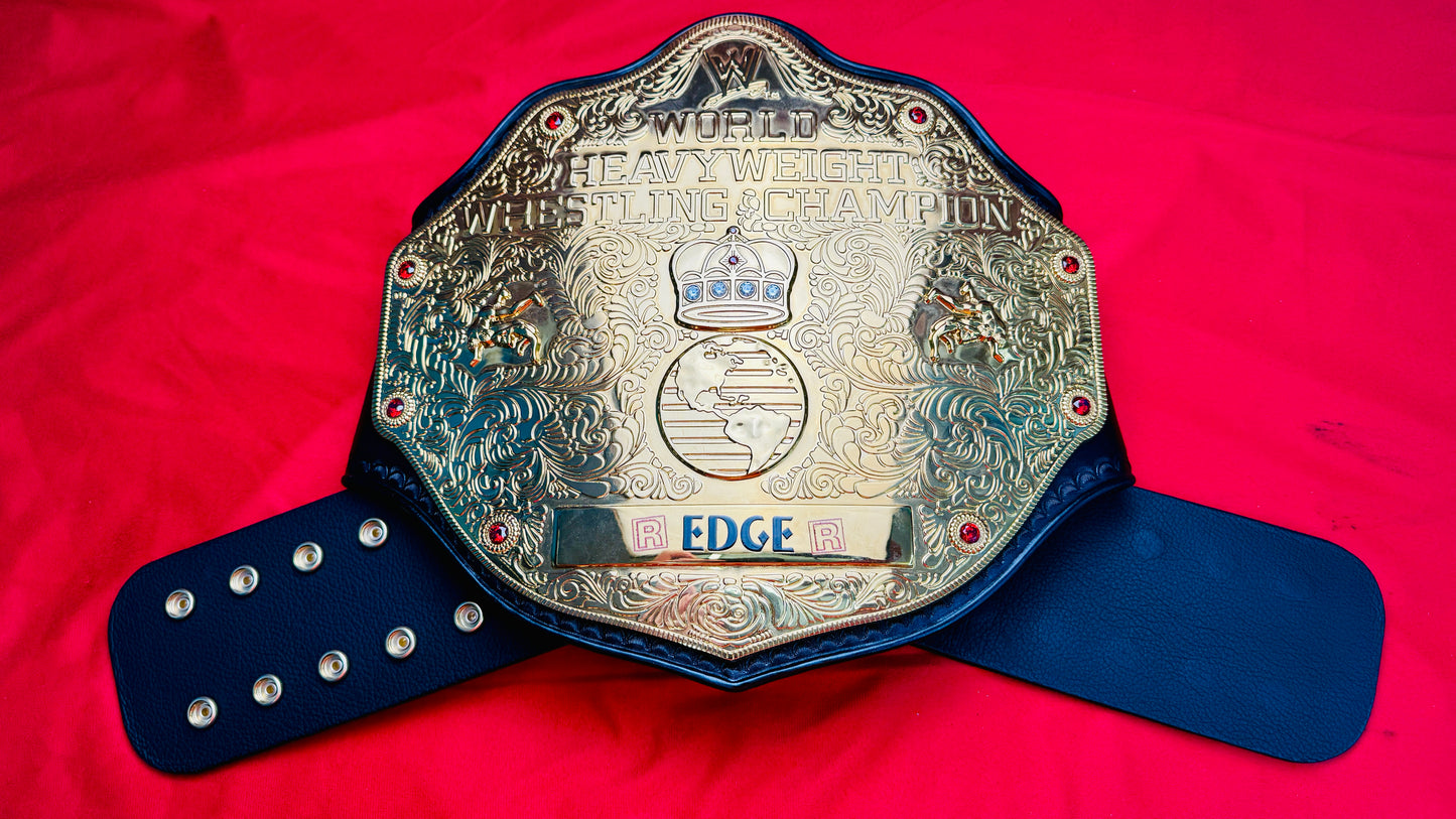 WWE Big Gold Replica Championship Hand Crafted Real Leather Strap