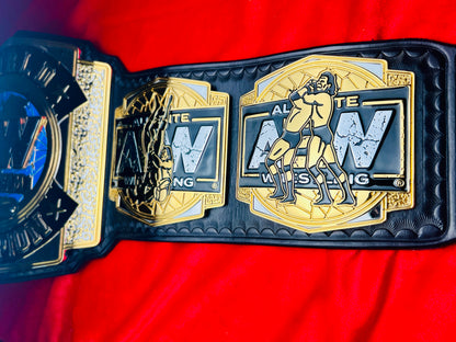 AEW Tag Team Replica Championship Hand Crafted Real Leather Strap