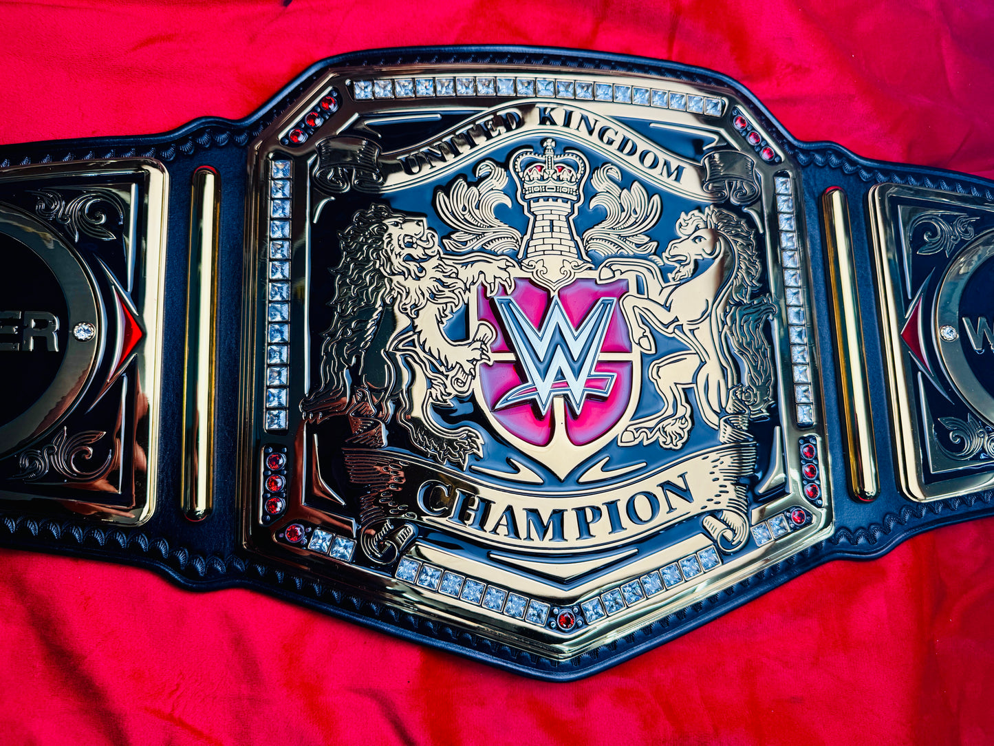 WWE NXT UK MEN's Replica Championship Hand Crafted Real Leather Strap