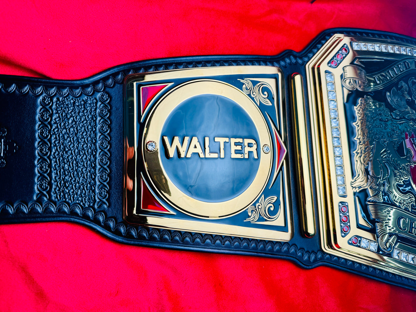 WWE NXT UK MEN's Replica Championship Hand Crafted Real Leather Strap