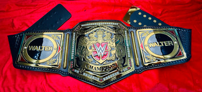 WWE NXT UK MEN's Replica Championship Hand Crafted Real Leather Strap