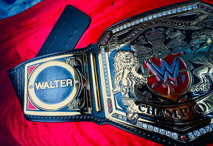 WWE NXT UK MEN's Replica Championship Hand Crafted Real Leather Strap