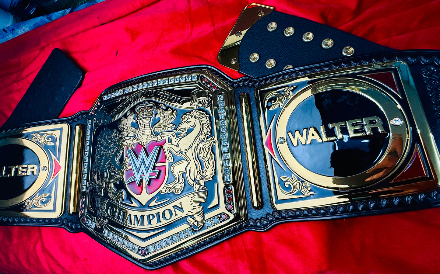 WWE NXT UK MEN's Replica Championship Hand Crafted Real Leather Strap