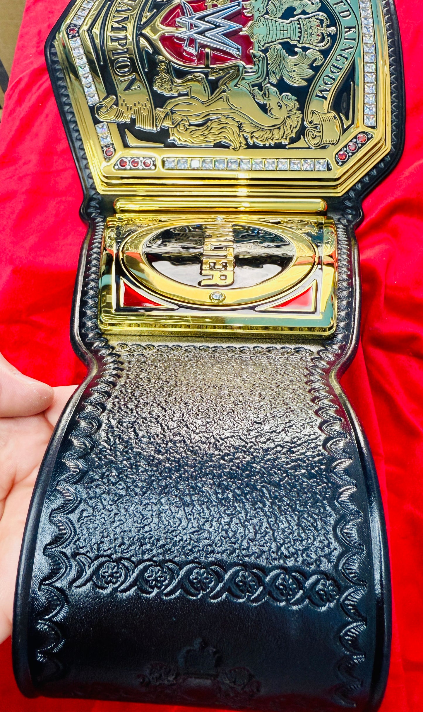 WWE NXT UK MEN's Replica Championship Hand Crafted Real Leather Strap