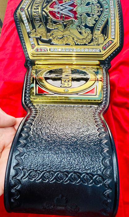 WWE NXT UK MEN's Replica Championship Hand Crafted Real Leather Strap
