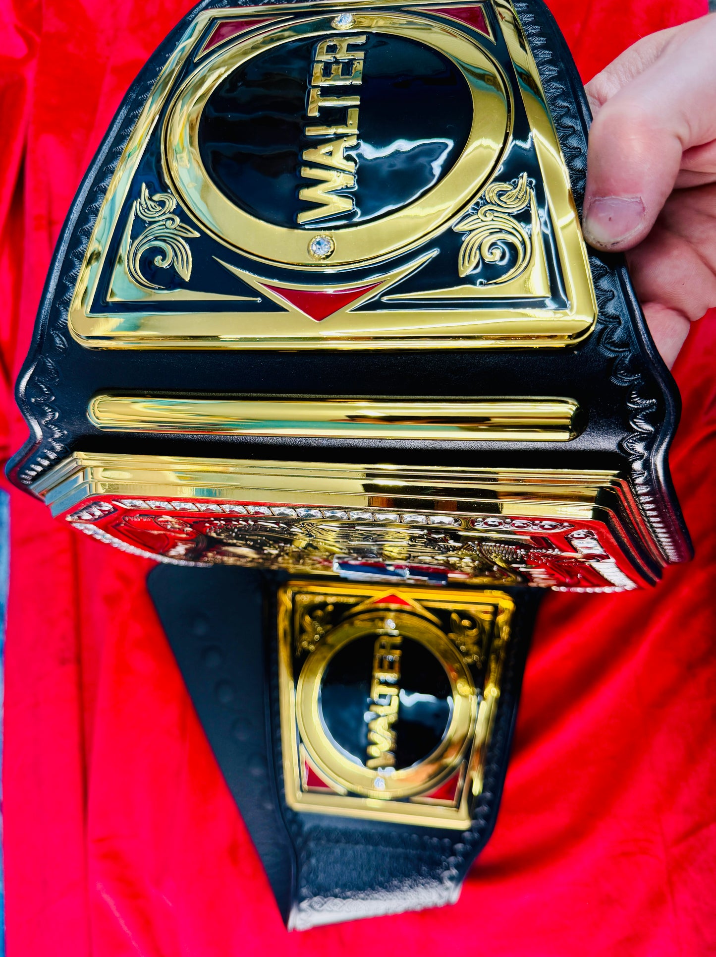 WWE NXT UK MEN's Replica Championship Hand Crafted Real Leather Strap