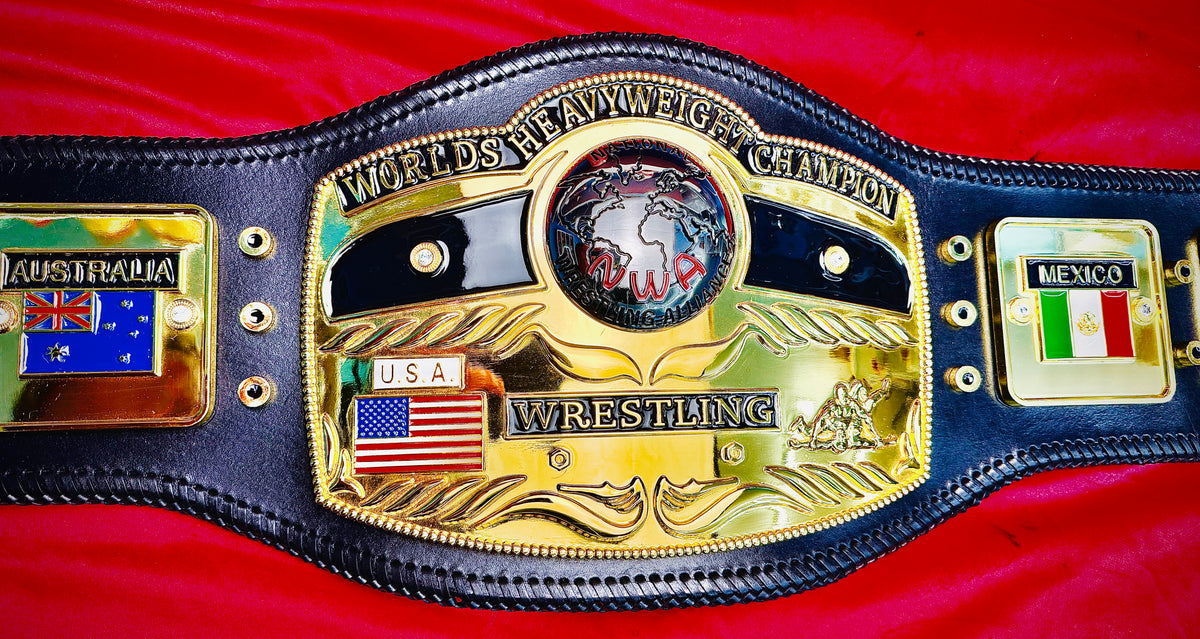 Fandu NWA Domed Globe Replica Championship Hand Crafted Real Leather Strap