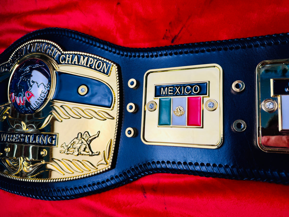 Fandu NWA Domed Globe Replica Championship Hand Crafted Real Leather Strap