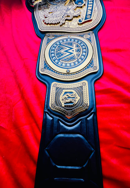 WWE SmackDown Tag Team Replica Championship Hand Crafted Real Leather Strap