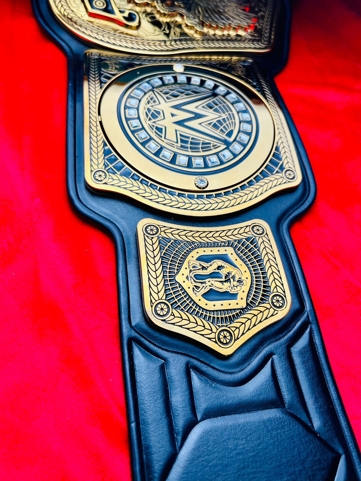 WWE SmackDown Tag Team Replica Championship Hand Crafted Real Leather Strap