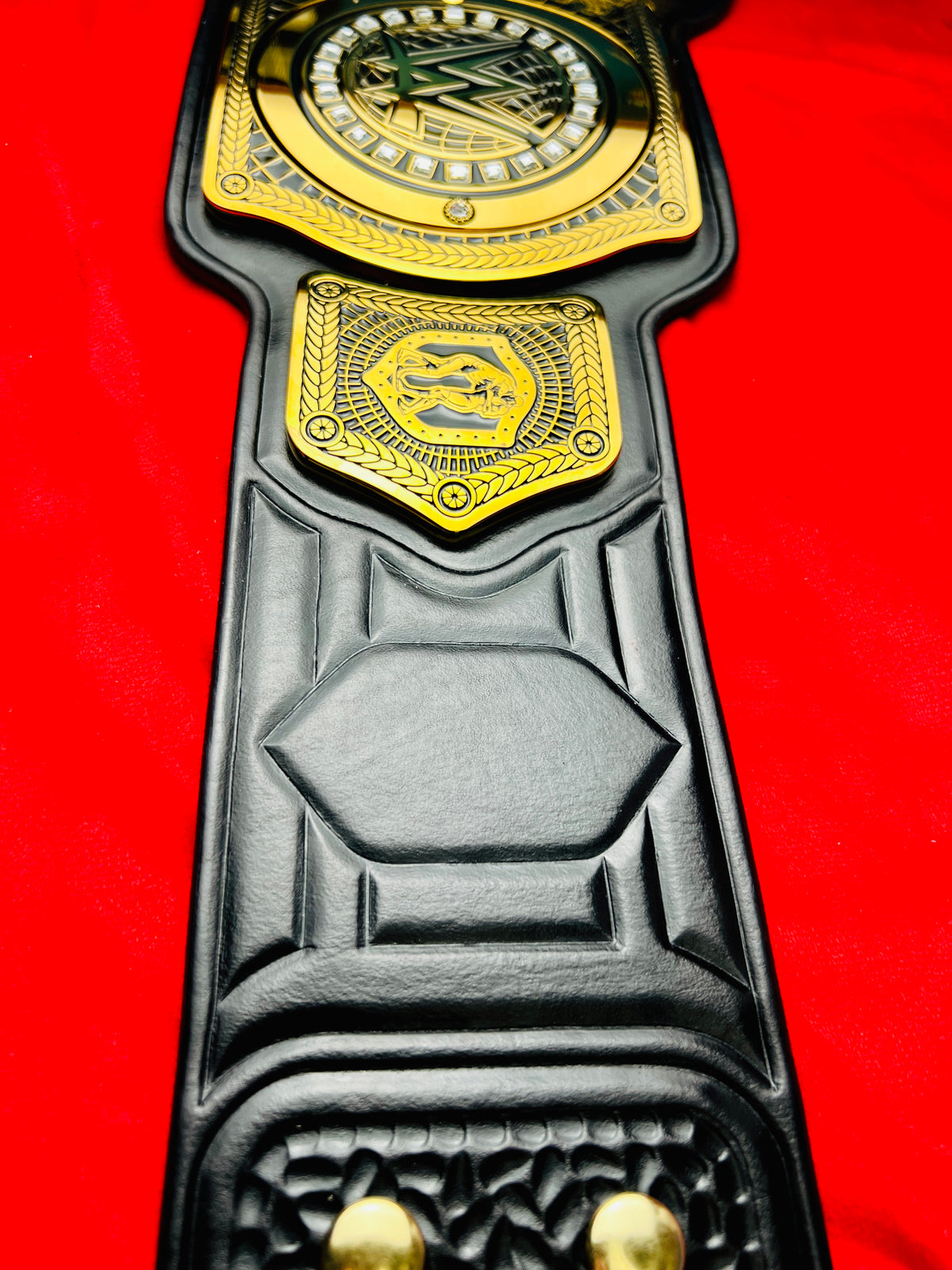 WWE SmackDown Tag Team Replica Championship Hand Crafted Real Leather Strap