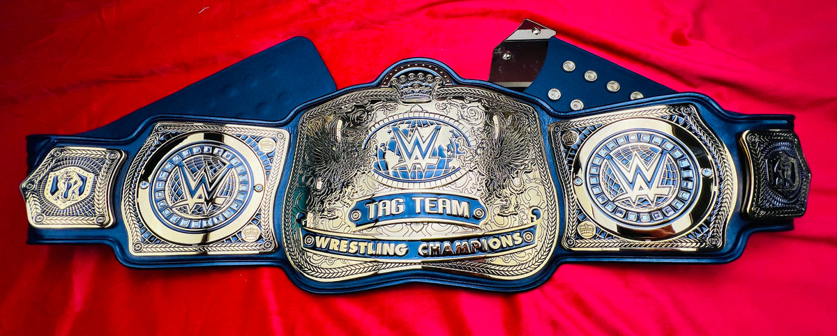 WWE SmackDown Tag Team Replica Championship Hand Crafted Real Leather Strap