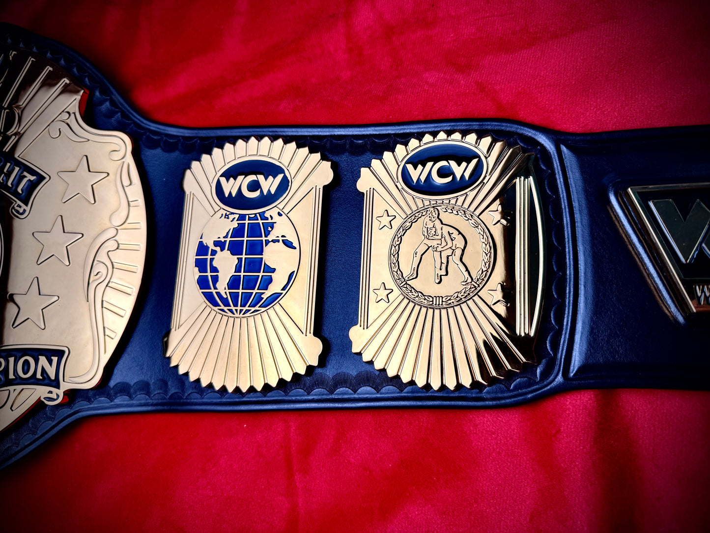 WCW World 91-94 Replica Championship Hand Crafted Real Leather Strap