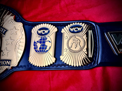WCW World 91-94 Replica Championship Hand Crafted Real Leather Strap