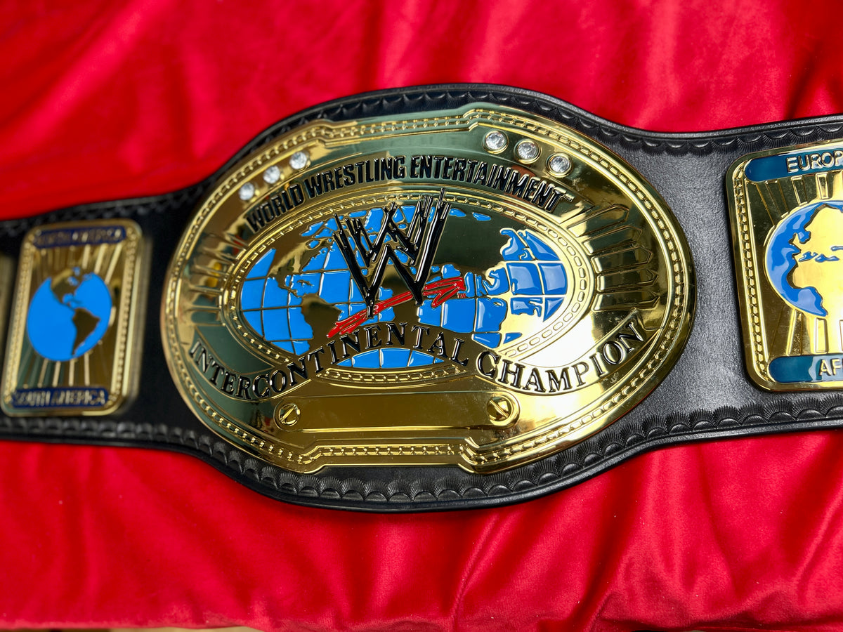WWE Oval Intercontinental Replica Championship Hand Crafted Real Leather Strap