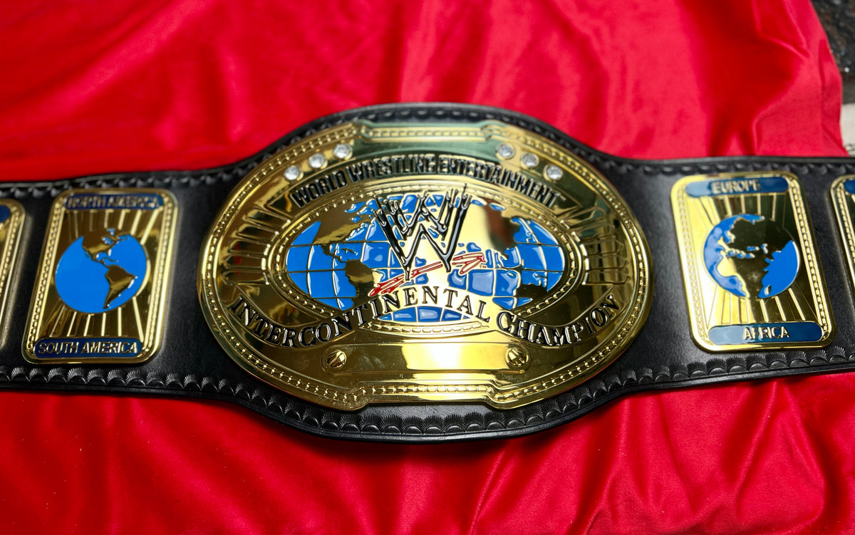 WWE Oval Intercontinental Replica Championship Hand Crafted Real Leather Strap