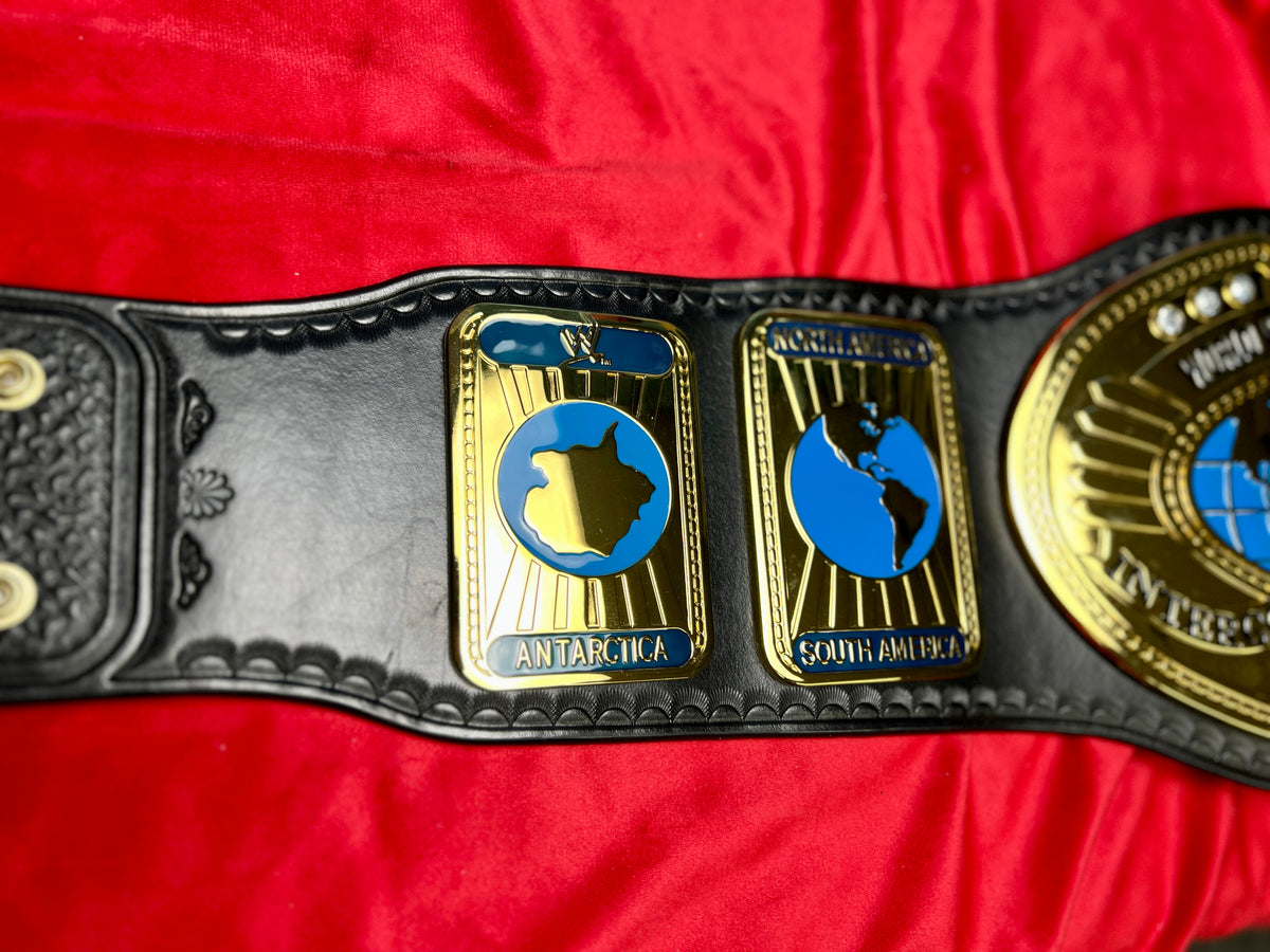 WWE Oval Intercontinental Replica Championship Hand Crafted Real Leather Strap