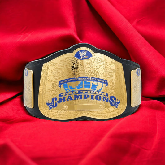 WWE Ruthless Aggression Smackdown Tag Team Championship Hand Crafted Real Leather Strap