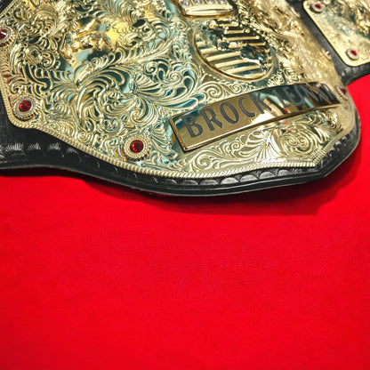 WWE Big Gold Replica Championship Hand Crafted Real Leather Strap