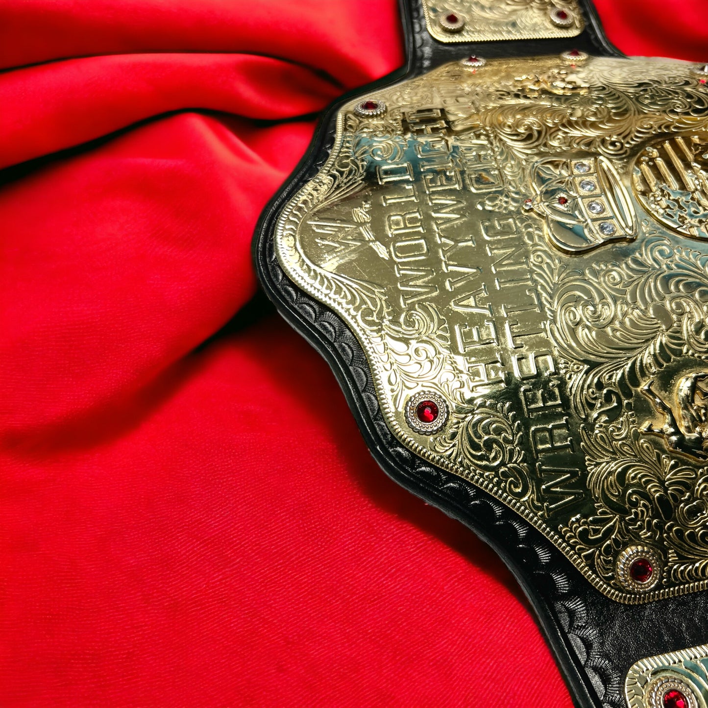 WWE Big Gold Replica Championship Hand Crafted Real Leather Strap
