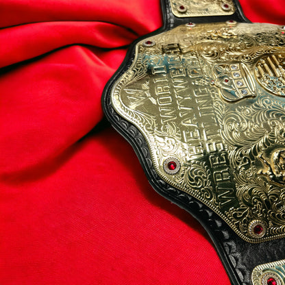 WWE Big Gold Replica Championship Hand Crafted Real Leather Strap