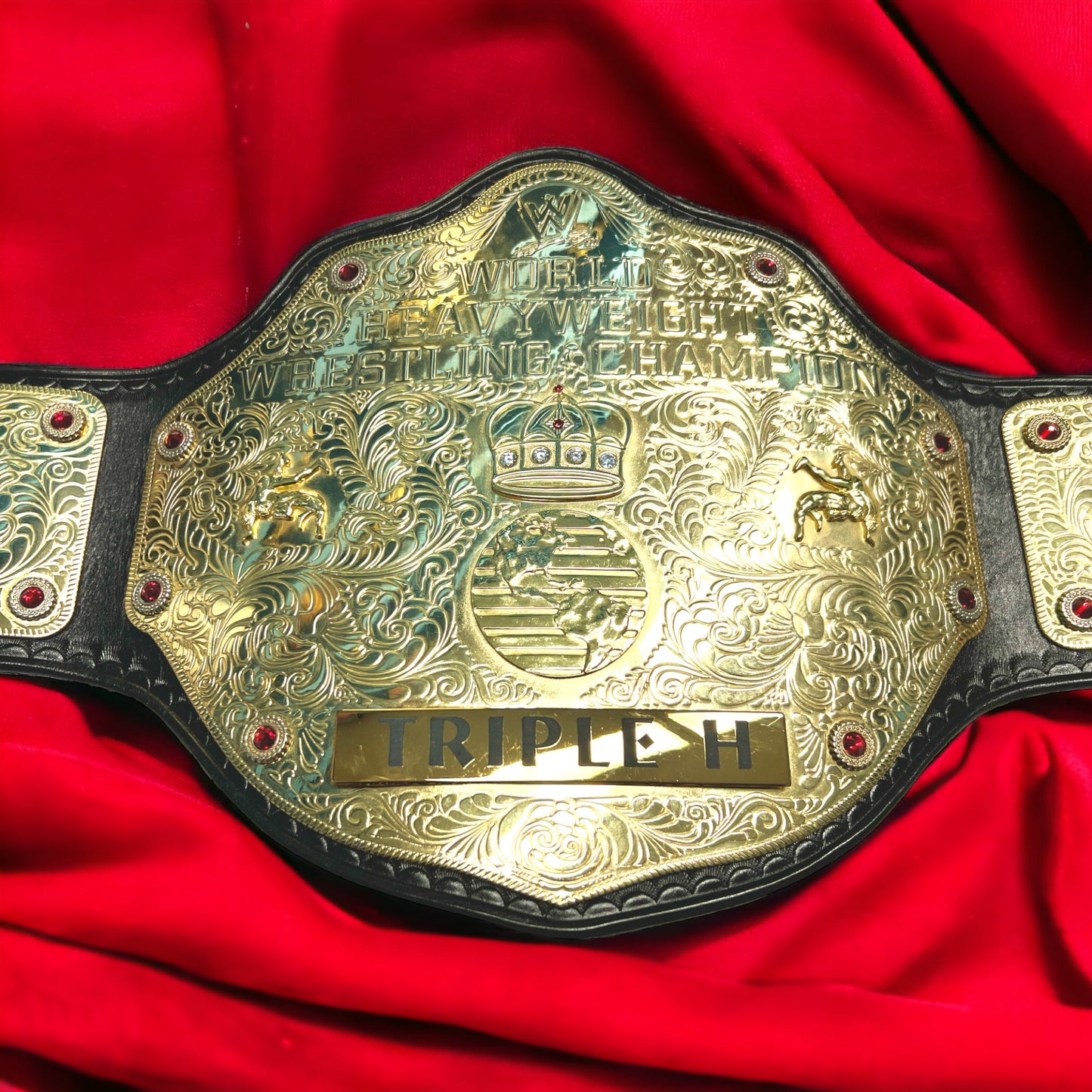 WWE Big Gold Replica Championship Hand Crafted Real Leather Strap