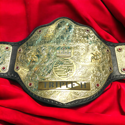 WWE Big Gold Replica Championship Hand Crafted Real Leather Strap