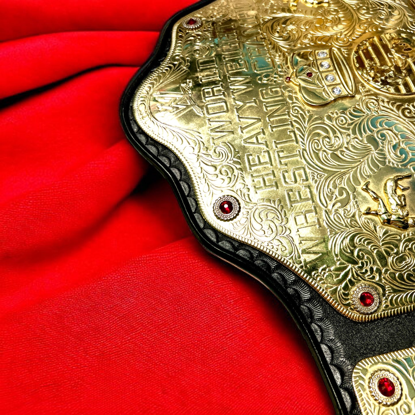 WWE Big Gold Replica Championship Hand Crafted Real Leather Strap