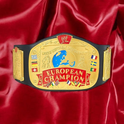 WWE European Replica Championship Hand Crafted Real Leather Strap