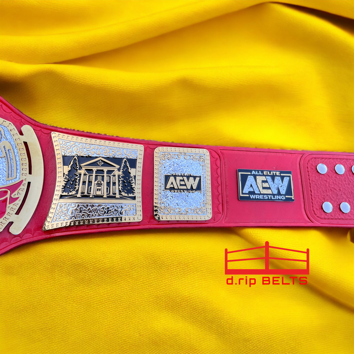 AEW TNT V1-V2 Replica Championship Hand Crafted Real Leather Strap