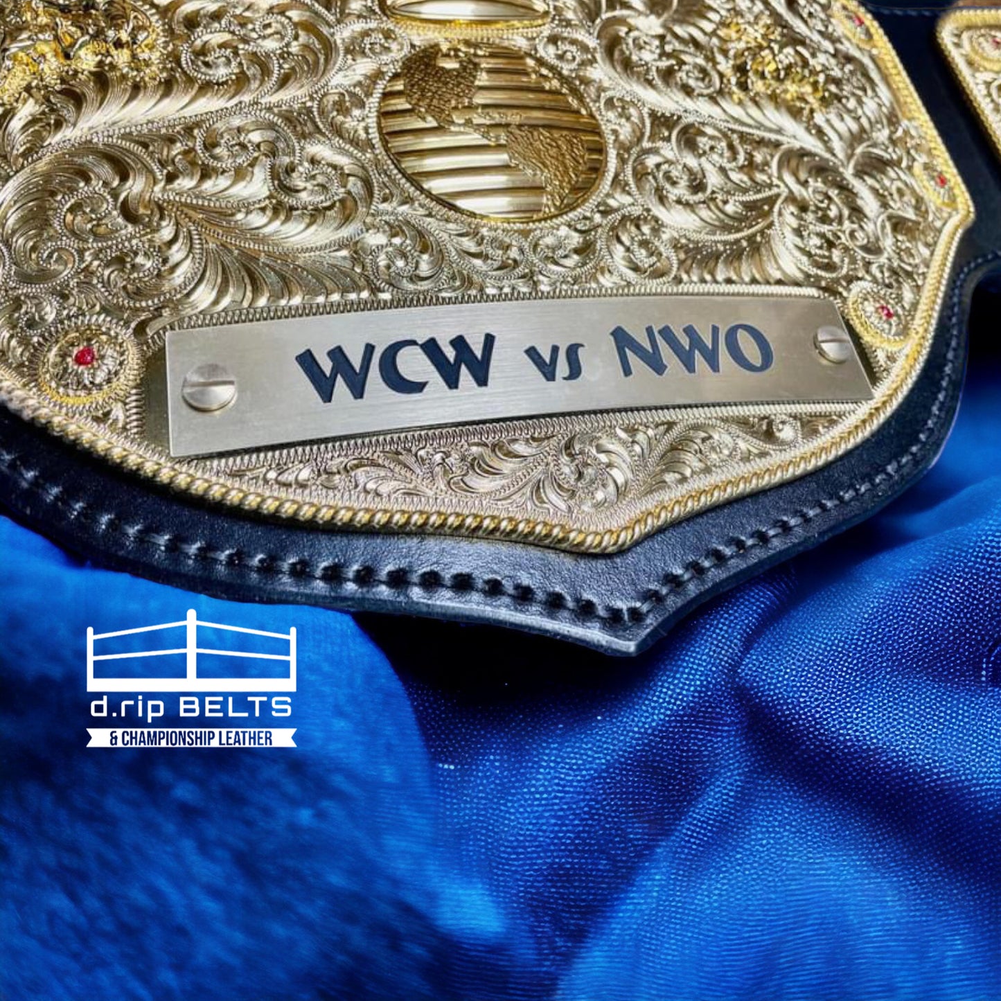 WCW Crumrine Big Gold Replica Championship Hand Crafted Real Leather Strap